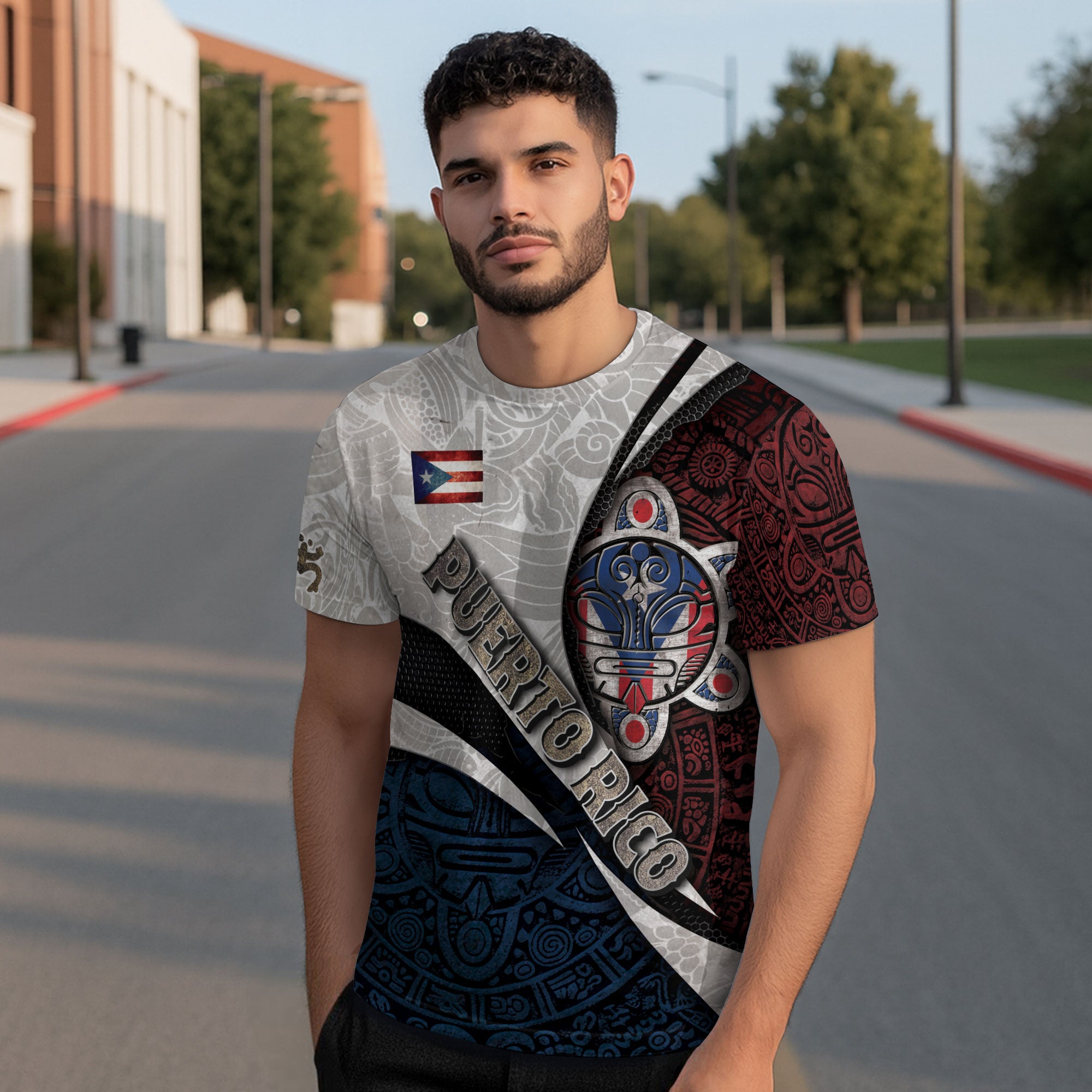 Puerto Rico Taino Sun Sol De Jayuya Heritage Pride Boricua Tribal Culture Shirt