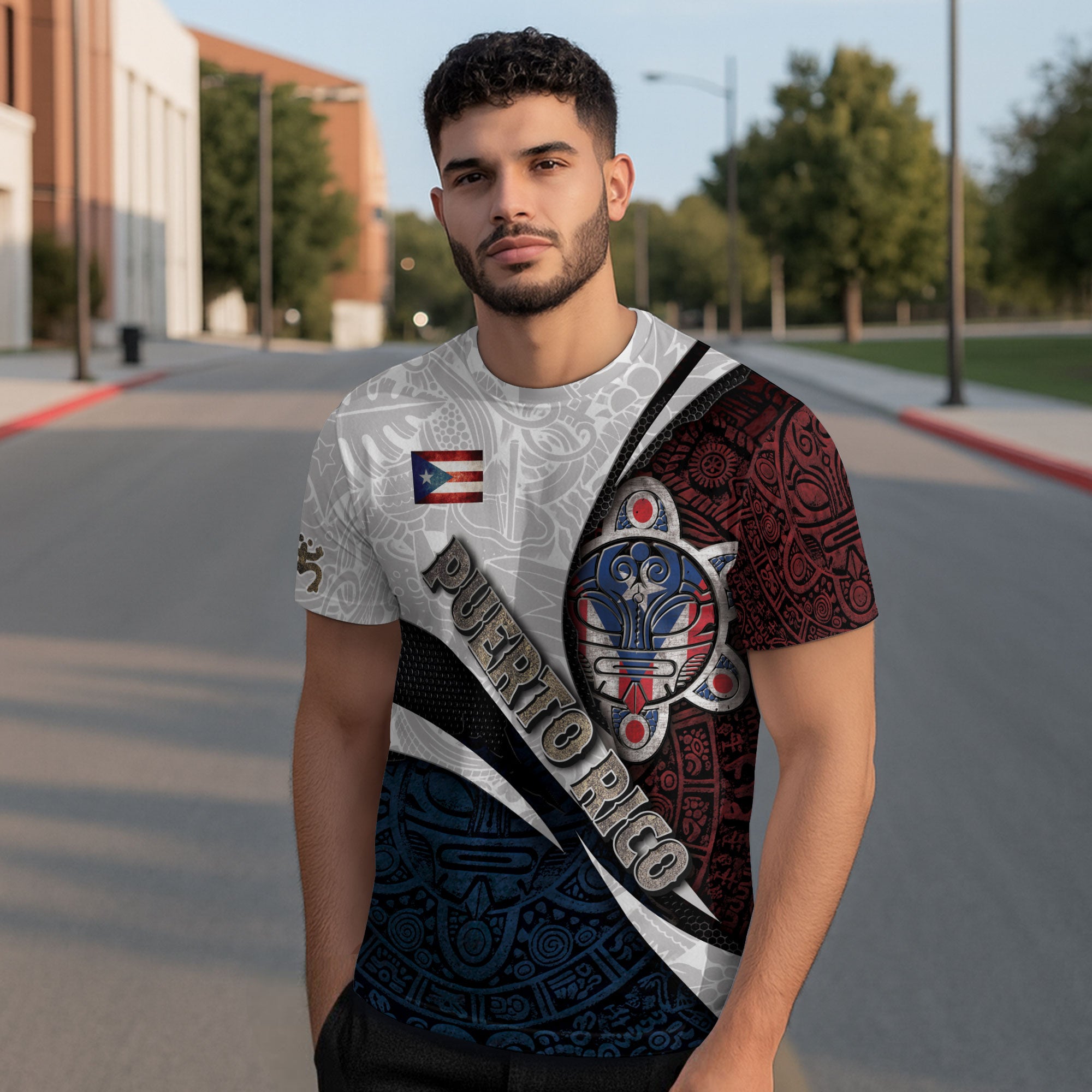 Puerto Rico Taino Sun Sol De Jayuya Heritage Pride Boricua Tribal Culture Shirt