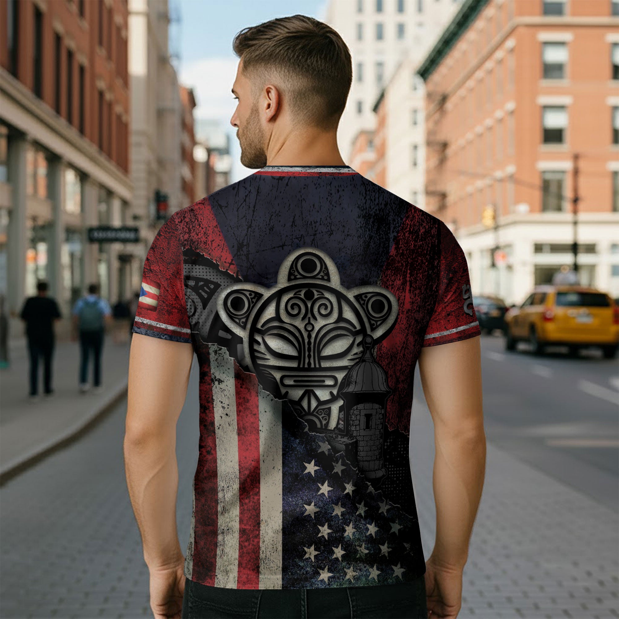 Puerto Rico USA Flag Heritage Pride Patriotic American Roots Boricua Spirit Shirt