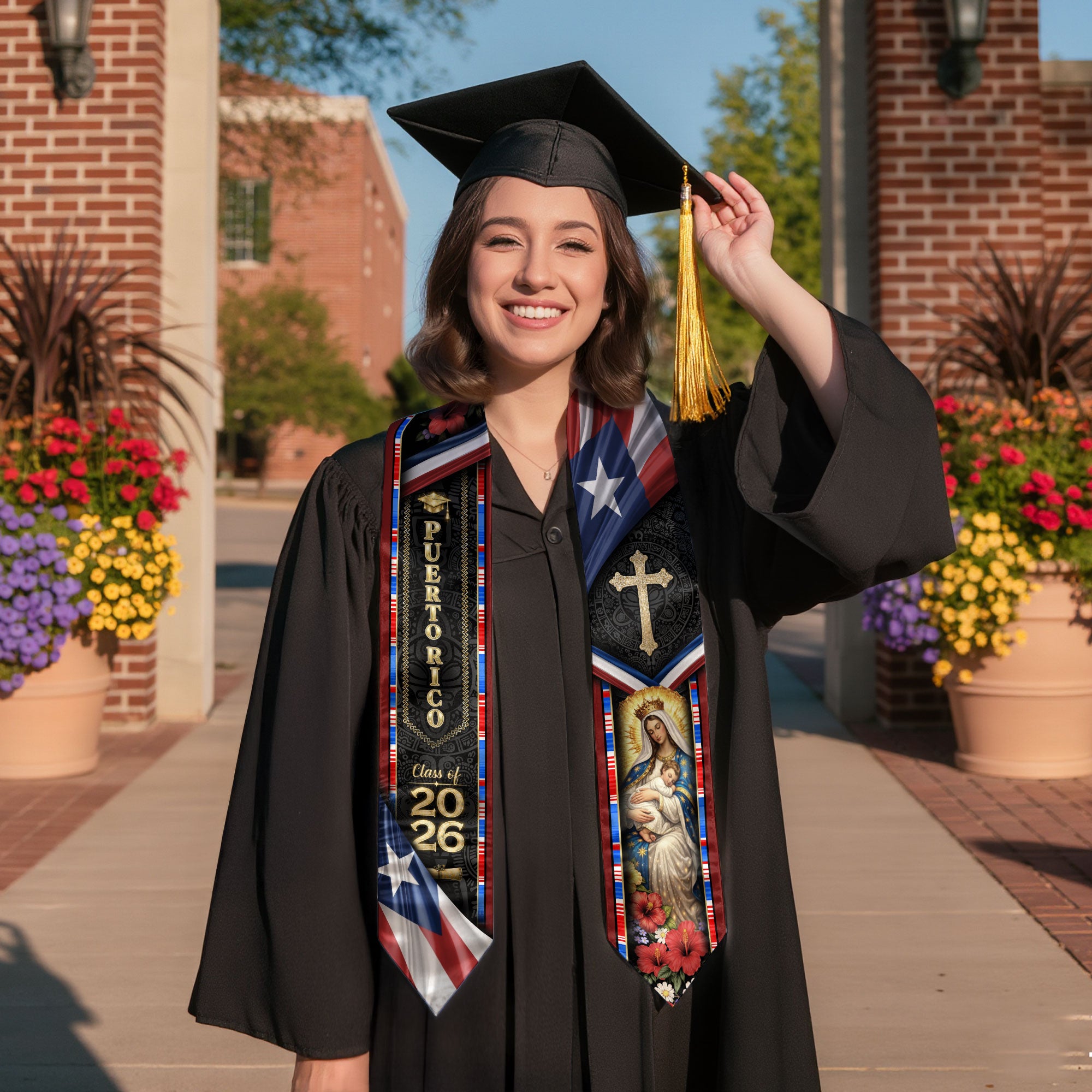 Puerto Rico Graduation Stole Class of 2026 Puerto Rican Graduation Sash 2026