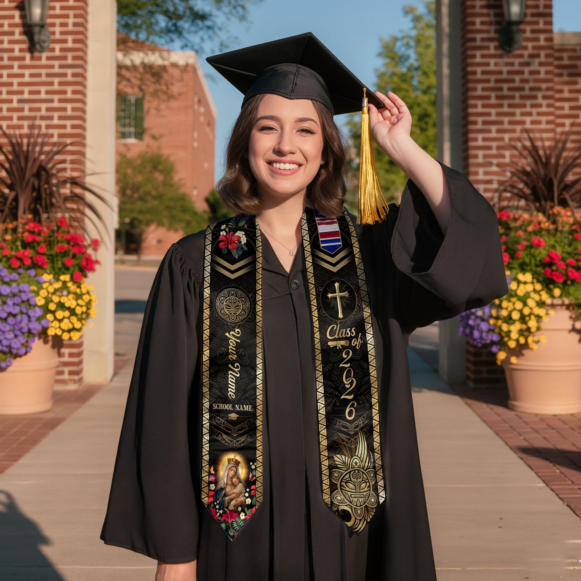 Puerto Rico Graduation Stole 2026 - Personalized Name School Coqui Sash