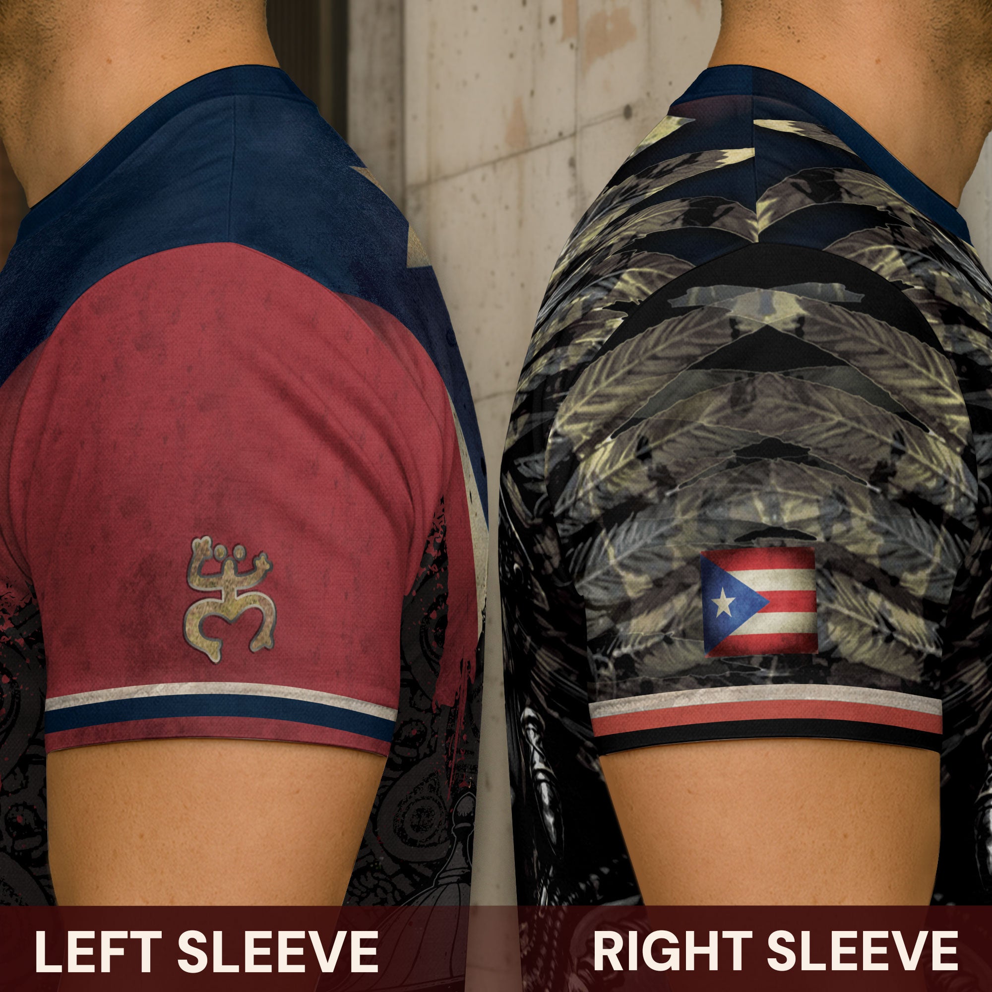 Puerto Rico Boricua Taino Warrior Coqui Frog Black Navy Red Gold National Heritage Shirt