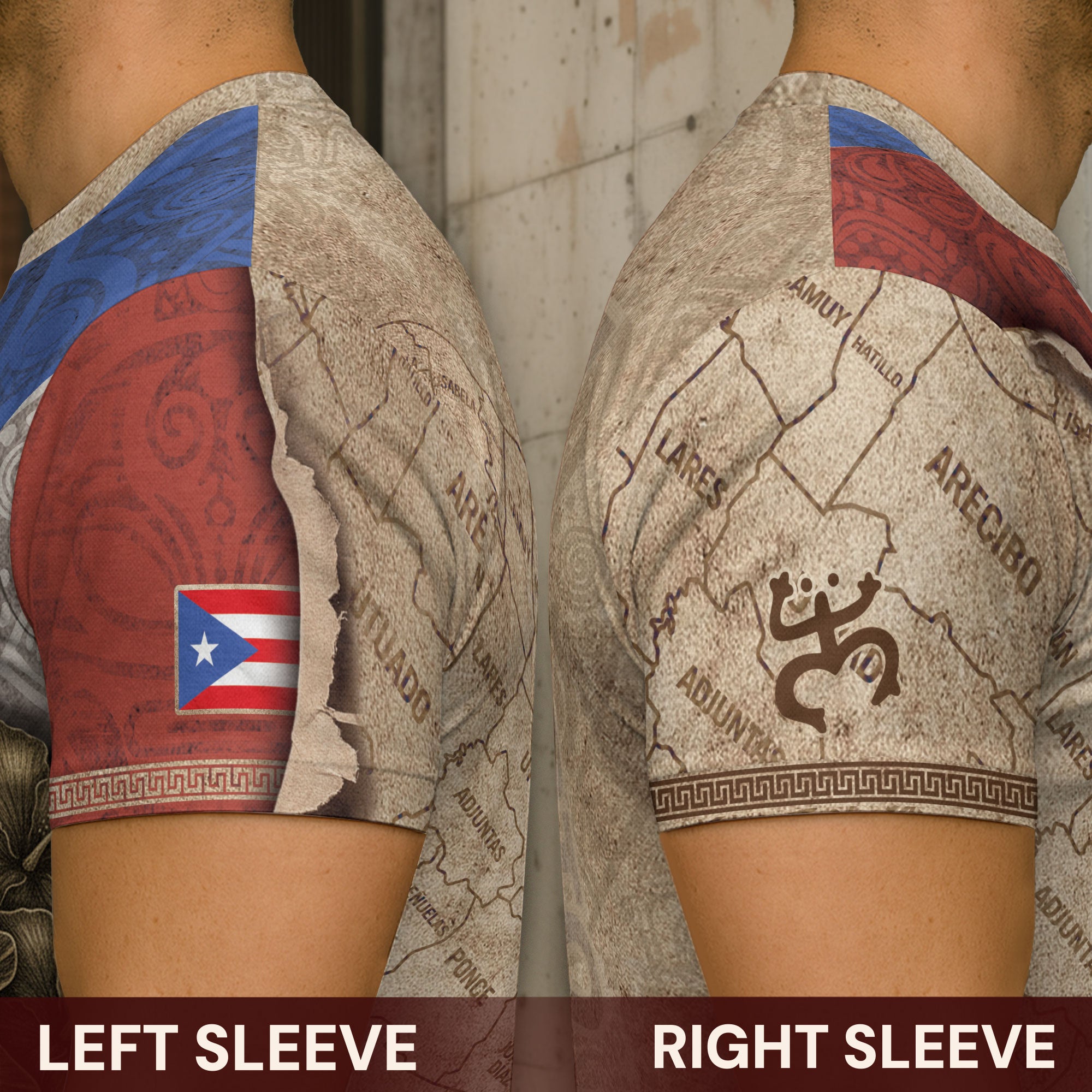 Puerto Rico Map Coqui Frog Hibiscus Garita Heritage Pride Boricua Spirit Shirt