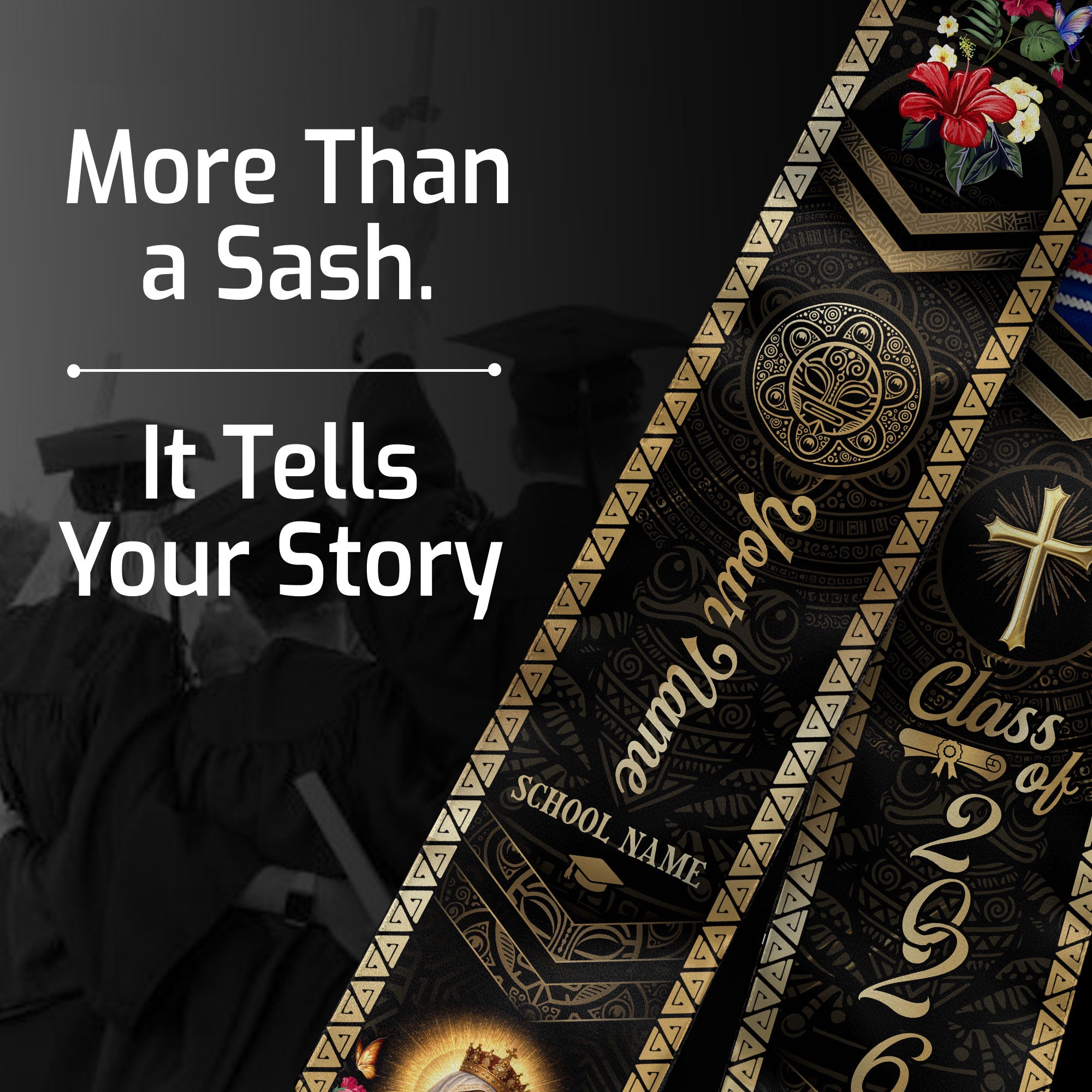 Puerto Rico Graduation Stole 2026 - Personalized Name School Coqui Sash