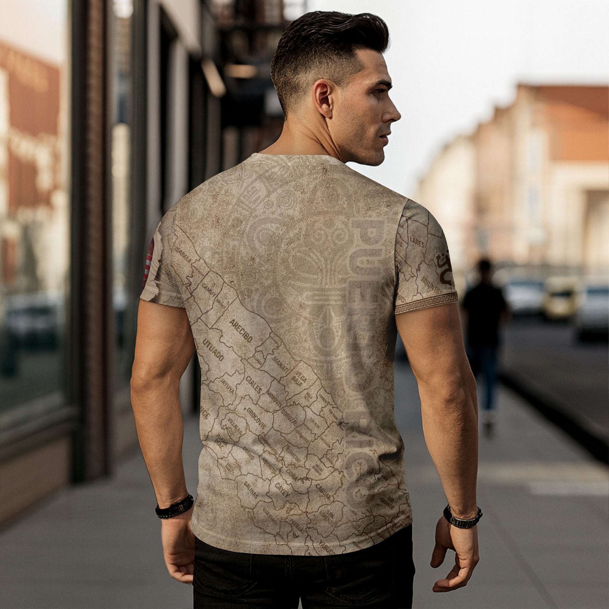 Puerto Rico Map Coqui Frog Hibiscus Garita Heritage Pride Boricua Spirit Shirt