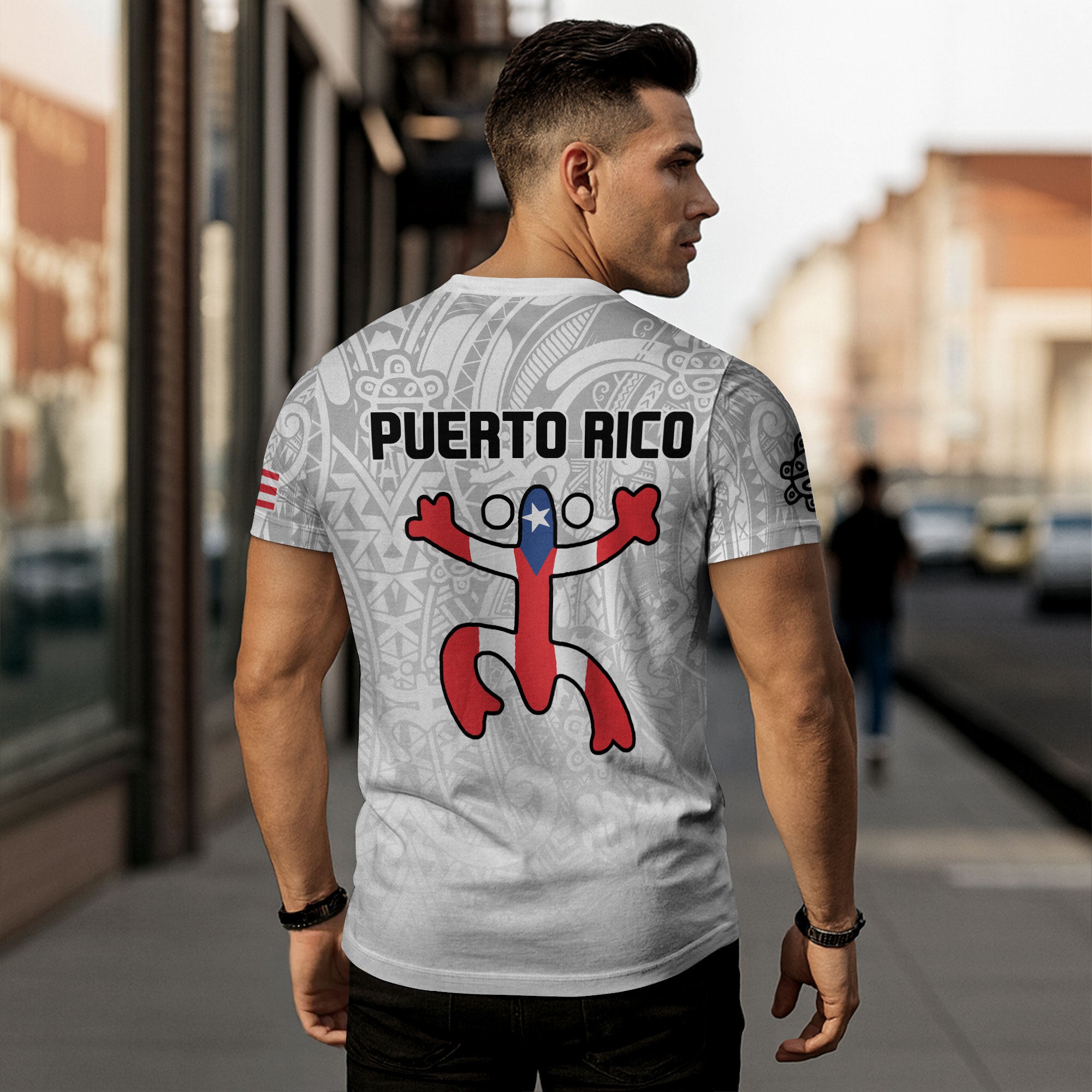 Puerto Rico Coqui Rana Taino Art Garita Hibiscus Heritage Pride Boricua Camisa