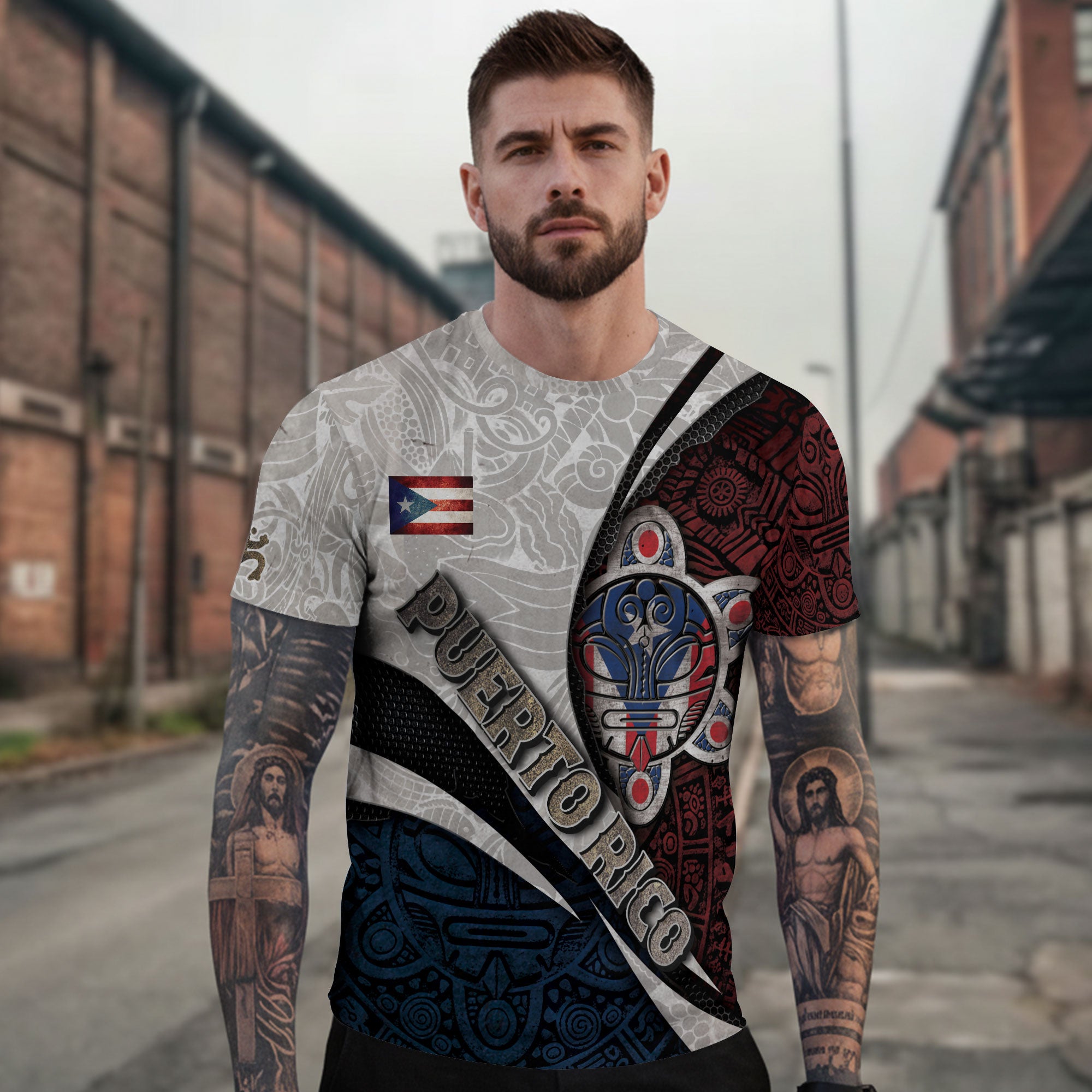 Puerto Rico Taino Sun Sol De Jayuya Heritage Pride Boricua Tribal Culture Shirt