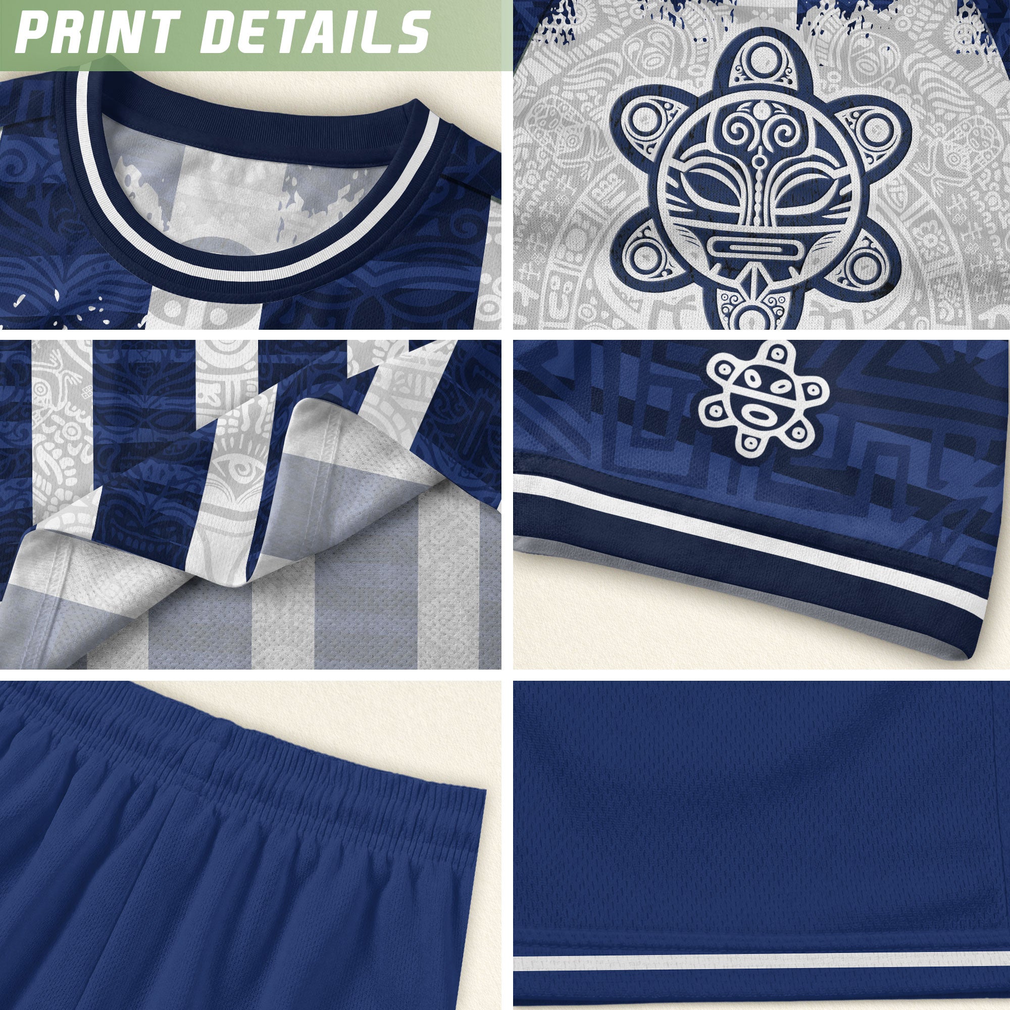 Puerto Rico Boricua Coqui Frog Taino Tribal National Soccer Jersey White Navy