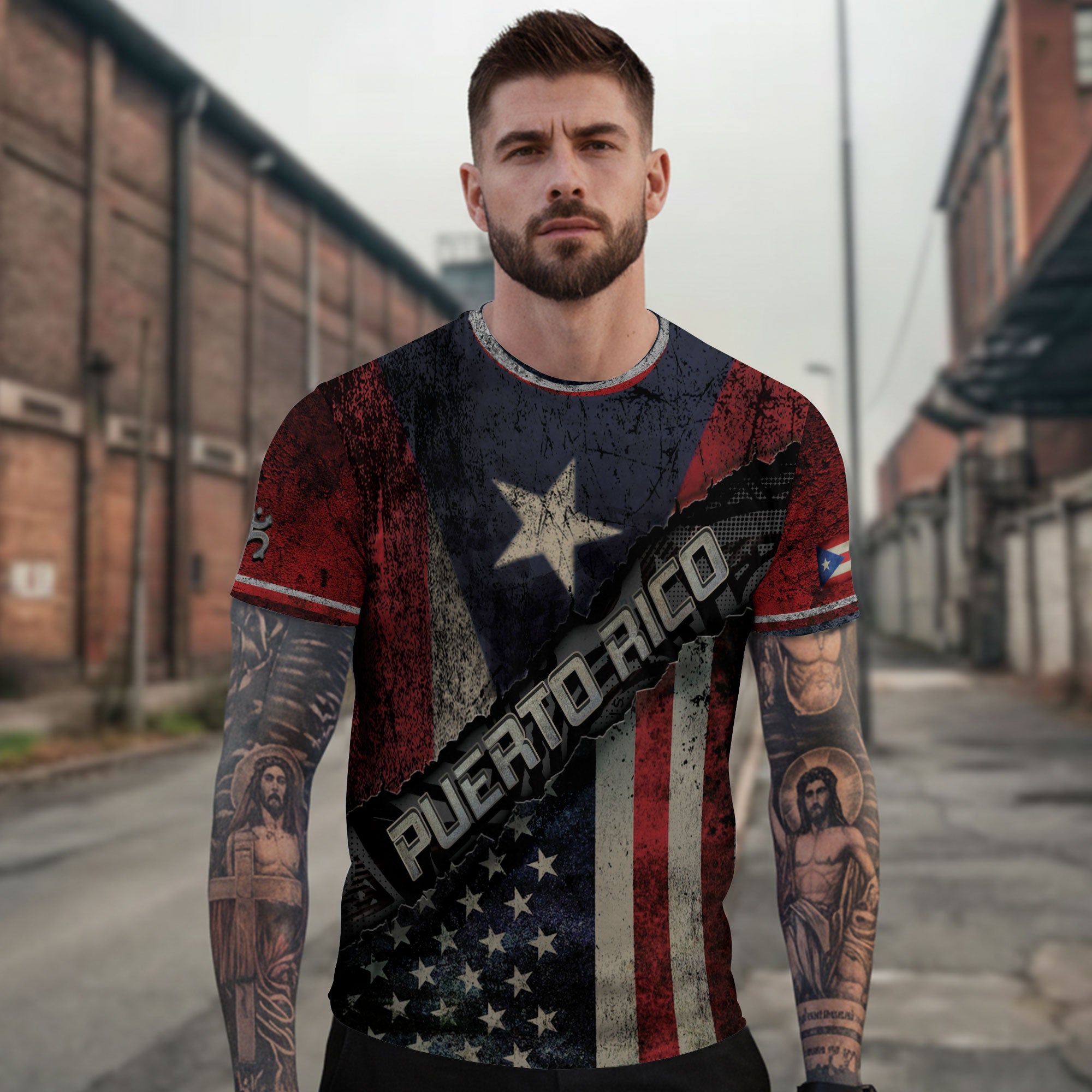 Puerto Rico USA Flag Heritage Pride Patriotic American Roots Boricua Spirit Shirt