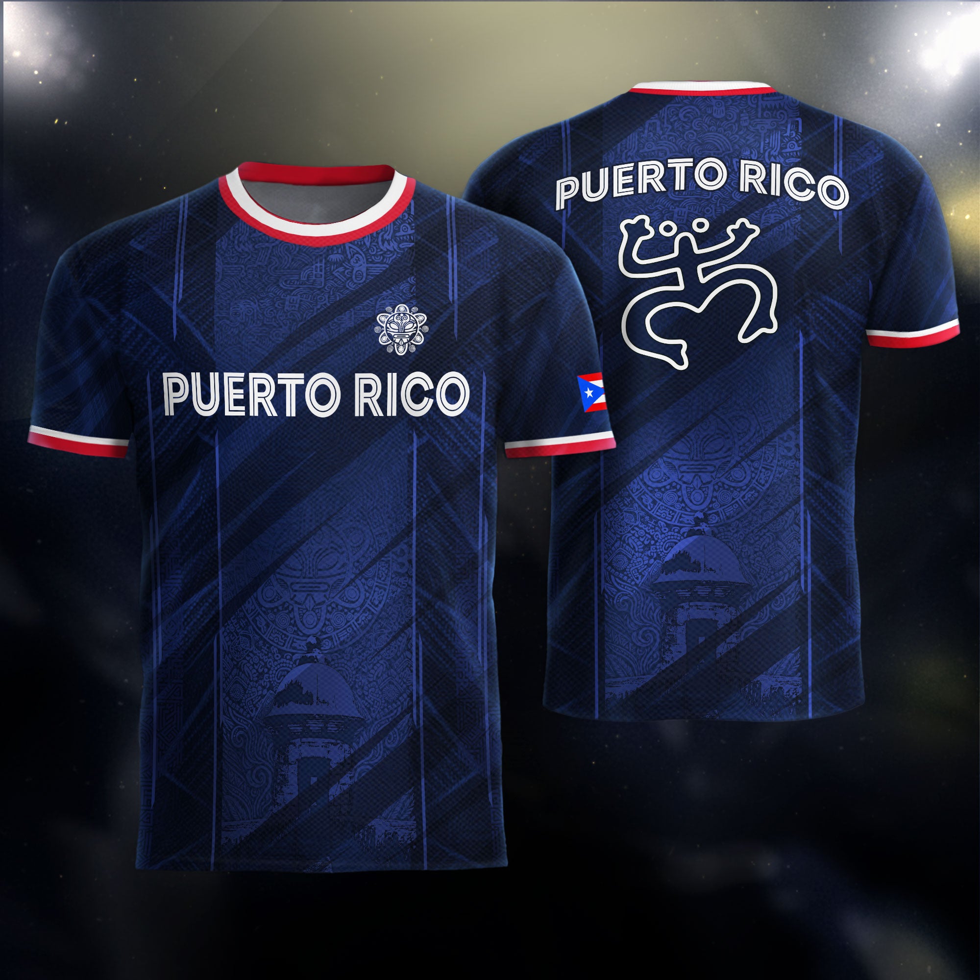 Puerto Rico Navy Coqui Frog Garita National Heritage Boricua Soccer Jersey