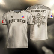 Puerto Rico Soccer Jersey in Beige Sand for Men and Women, Taino Sun Coqui Tribal Ancestral, Puerto Rico Shirt and Puerto Rico Jersey, Northryn Co.