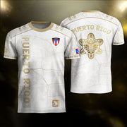 Taino Sun White Gold Puerto Rico Soccer Jersey for Men and Women, Street Map National Heritage, Puerto Rico Jersey and Puerto Rico Shirt, Northryn Co.