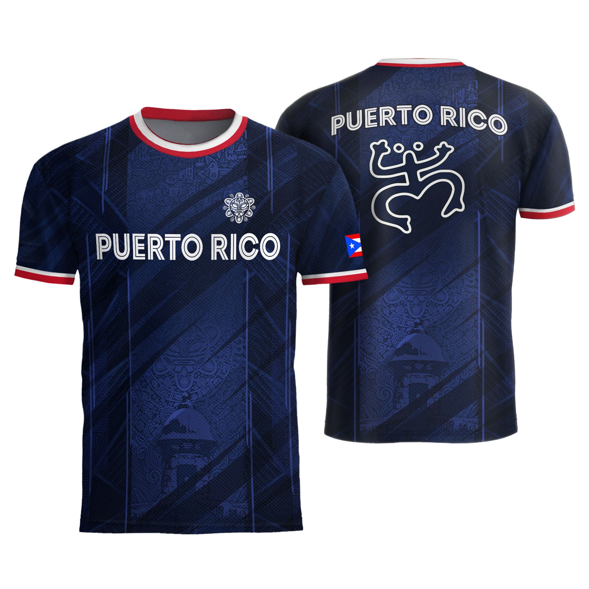 Puerto Rico Navy Coqui Frog Garita National Heritage Boricua Soccer Jersey