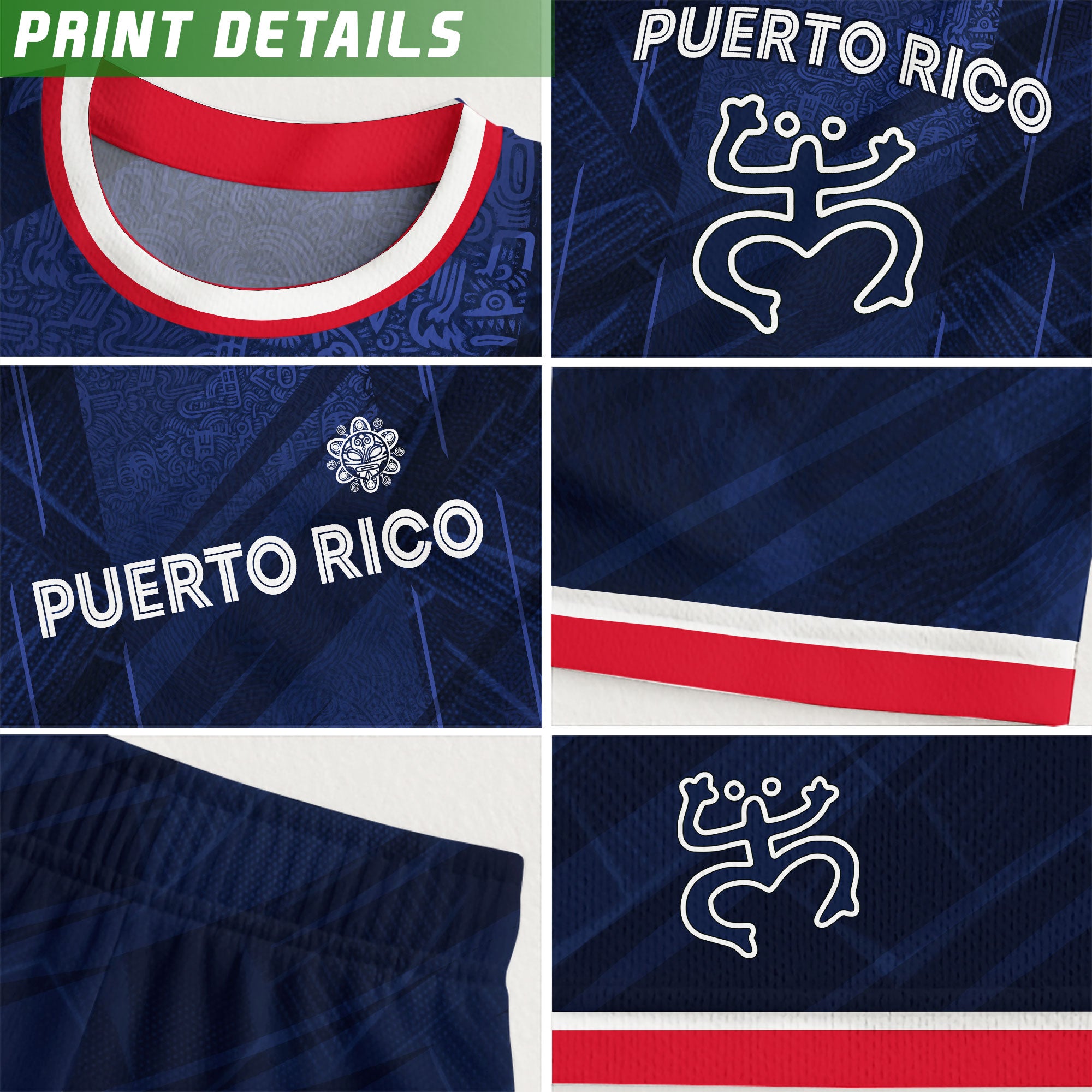 Puerto Rico Navy Coqui Frog Garita National Heritage Boricua Soccer Jersey
