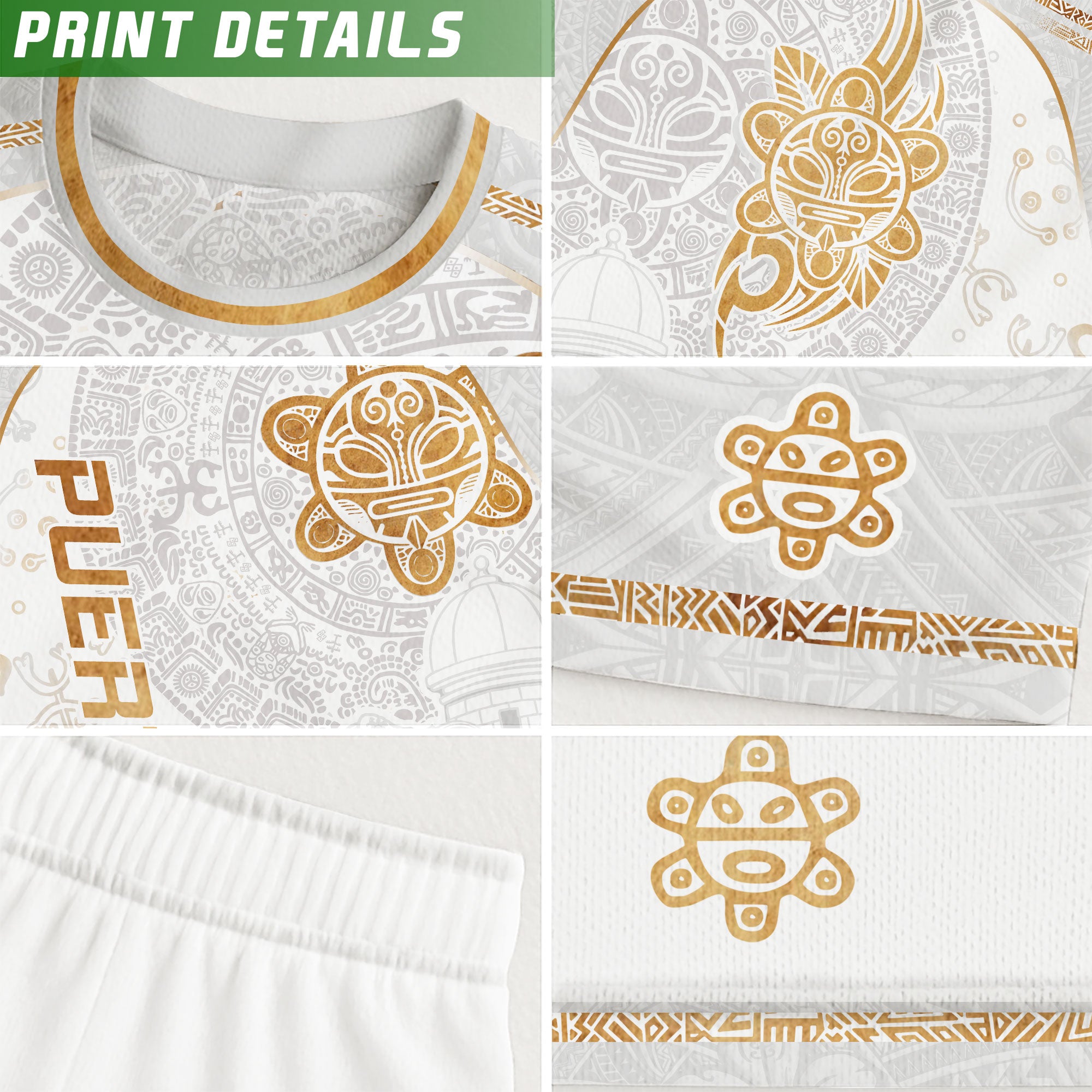 Camiseta de fútbol de la herencia nacional del sol taíno de Puerto Rico, rana coquí dorada blanca