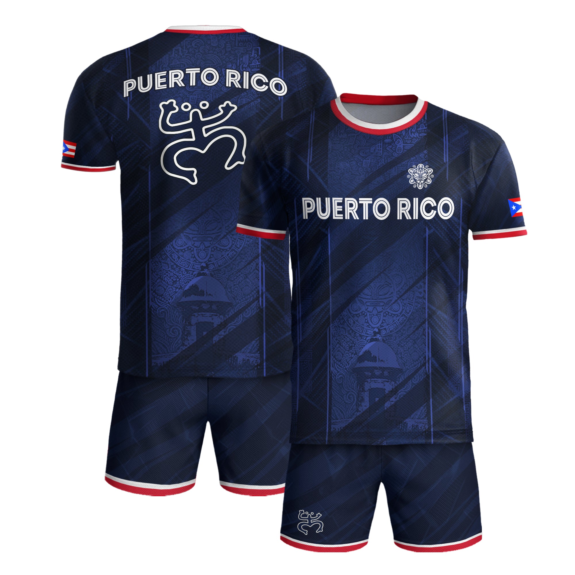 Puerto Rico Navy Coqui Frog Garita National Heritage Boricua Soccer Jersey