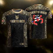 Puerto Rico Soccer Jersey for Men and Women, Boricua Coqui Frog Taino Tribal Black Gold National, Puerto Rico Jersey, Puerto Rico Shirt, Northryn Co.