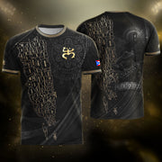 Black Gold Puerto Rico Soccer Jersey for Men and Women, Map Boricua El Morro Heritage with Coqui Frog, Puerto Rico Shirt, Puerto Rico Jersey, Northryn Co.