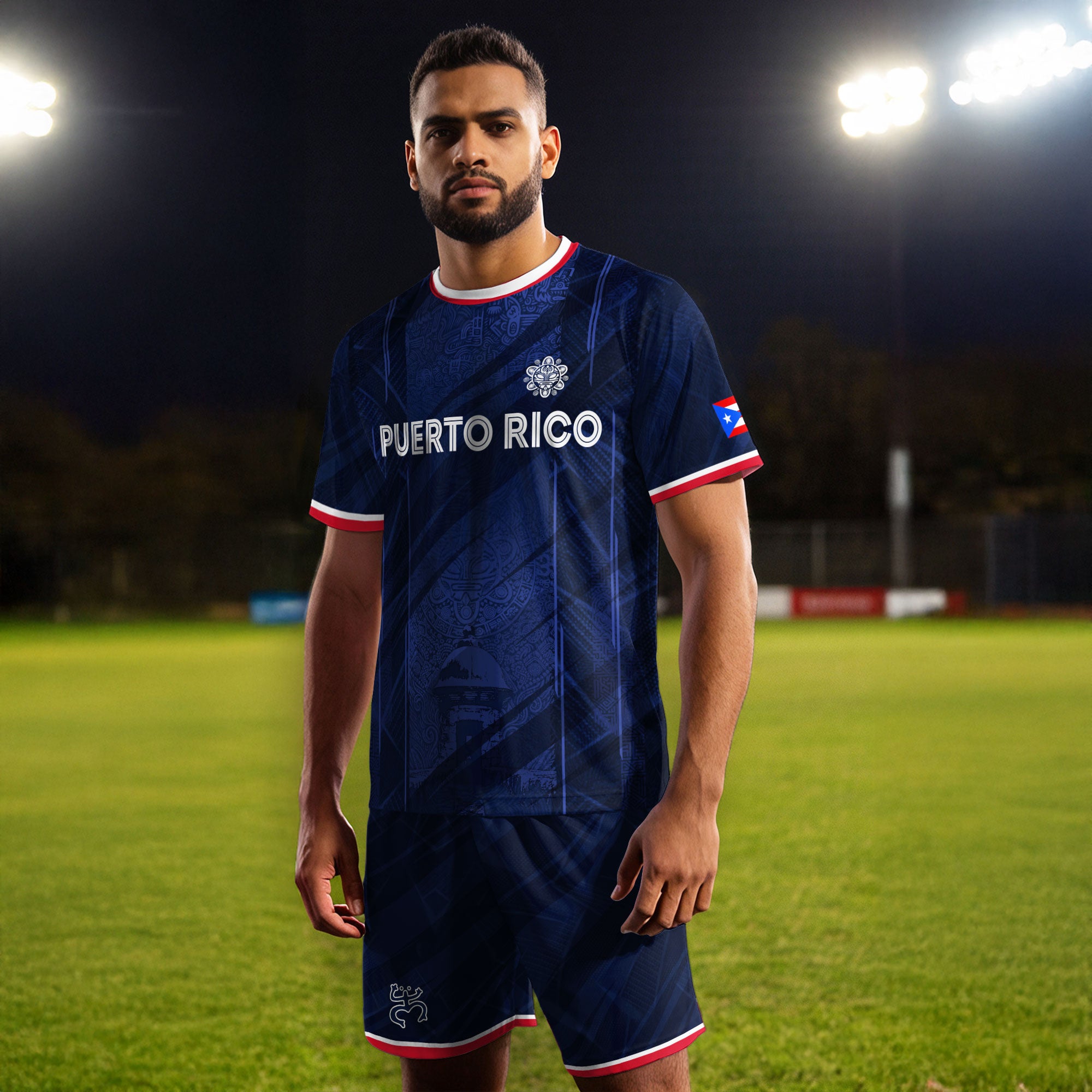 Puerto Rico Navy Coqui Frog Garita National Heritage Boricua Soccer Jersey
