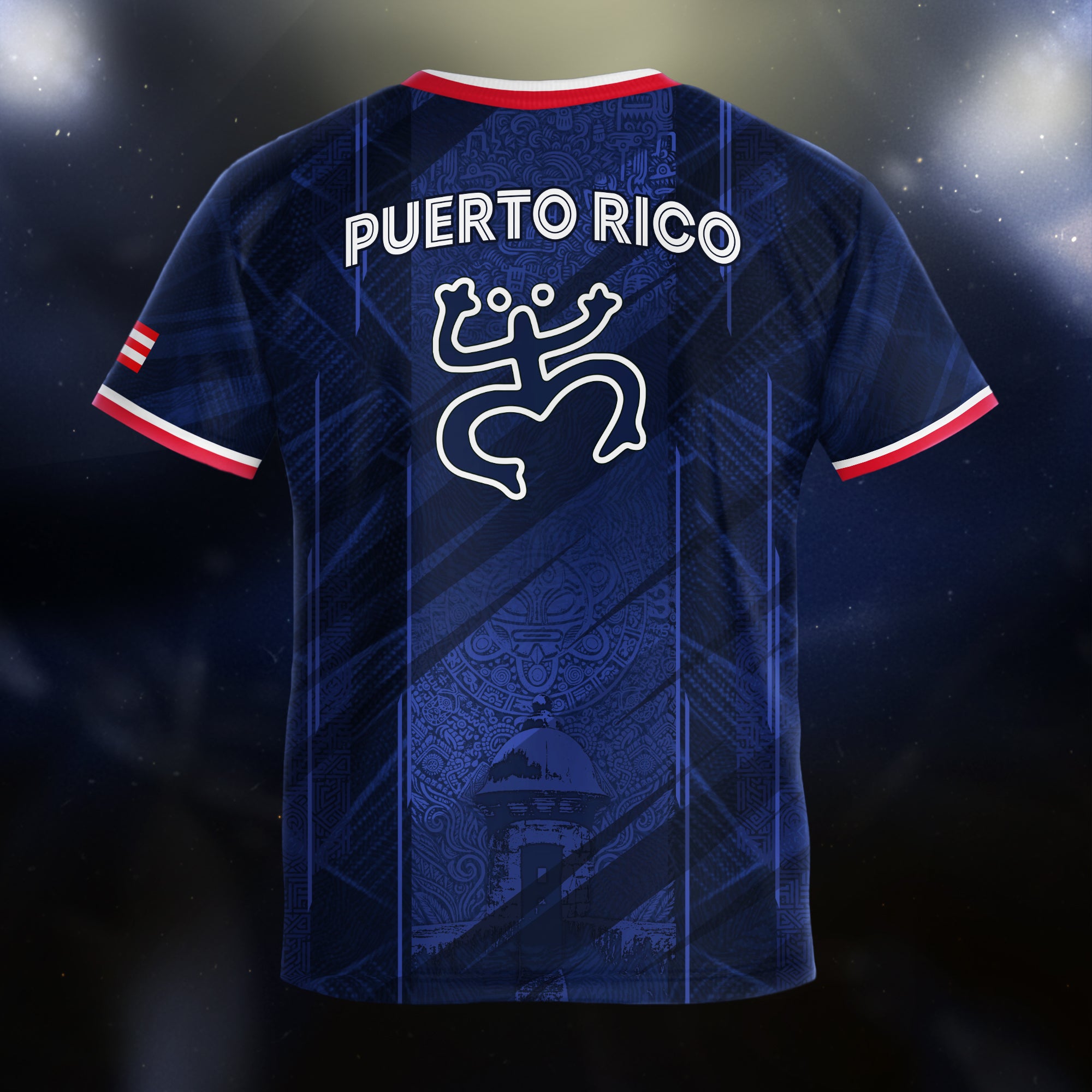 Puerto Rico Kids Youth Navy Coqui Frog Garita Heritage Boricua Soccer Jersey