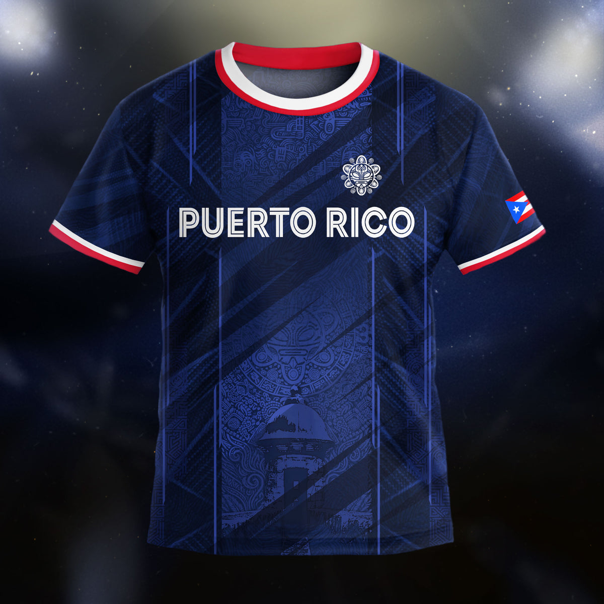 Puerto Rico Kids Youth Navy Coqui Frog Garita Heritage Boricua Soccer Jersey