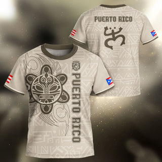 Beige Gold Taino, Kids Puerto Rico Soccer Jersey for Boy and Girl with Sun God, Puerto Rico Kids Soccer Jersey Meets Youth Soccer Jersey, Northryn Co.