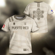 Beige Gold, Kids Puerto Rico Soccer Jersey with Taino Tribal for Boy and Girl, Puerto Rico Kids Soccer Jersey Meets Youth Soccer Jersey, Northryn Co.