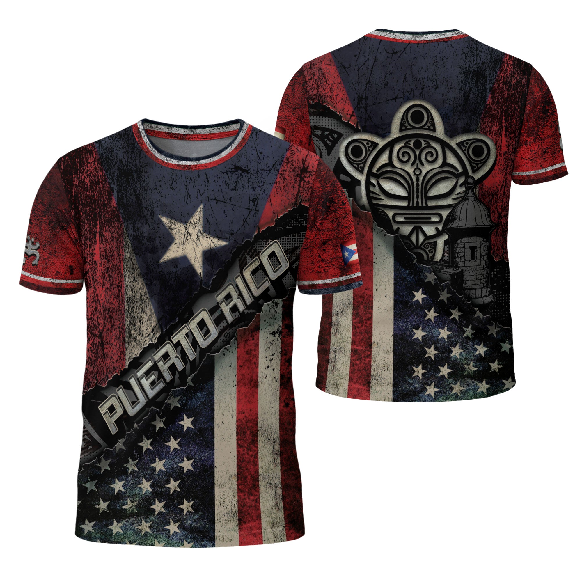 Puerto Rico USA Flag Heritage Pride Patriotic American Roots Boricua Spirit Shirt