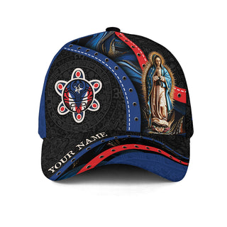 Custom Puerto Rico Baseball Caps with Virgin Mary, Taino Boricua, Personalized Puerto Rico Caps and 3D Hats Custom Name for Unique Gifts, Northryn Co.
