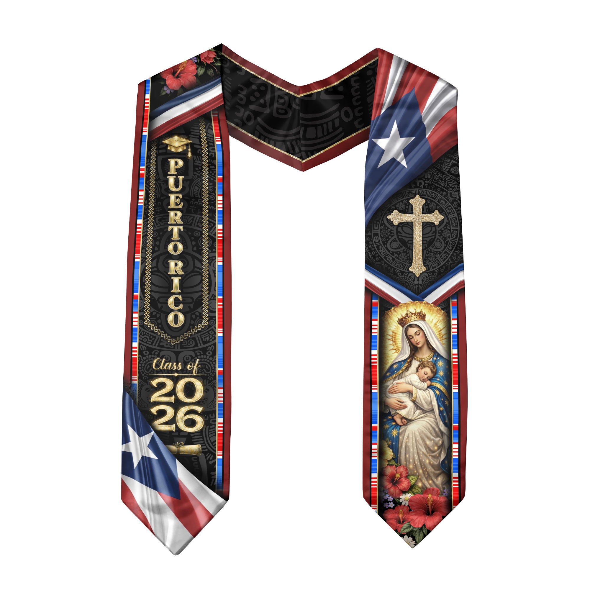 Puerto Rico Graduation Stole Class of 2026 Puerto Rican Graduation Sash 2026