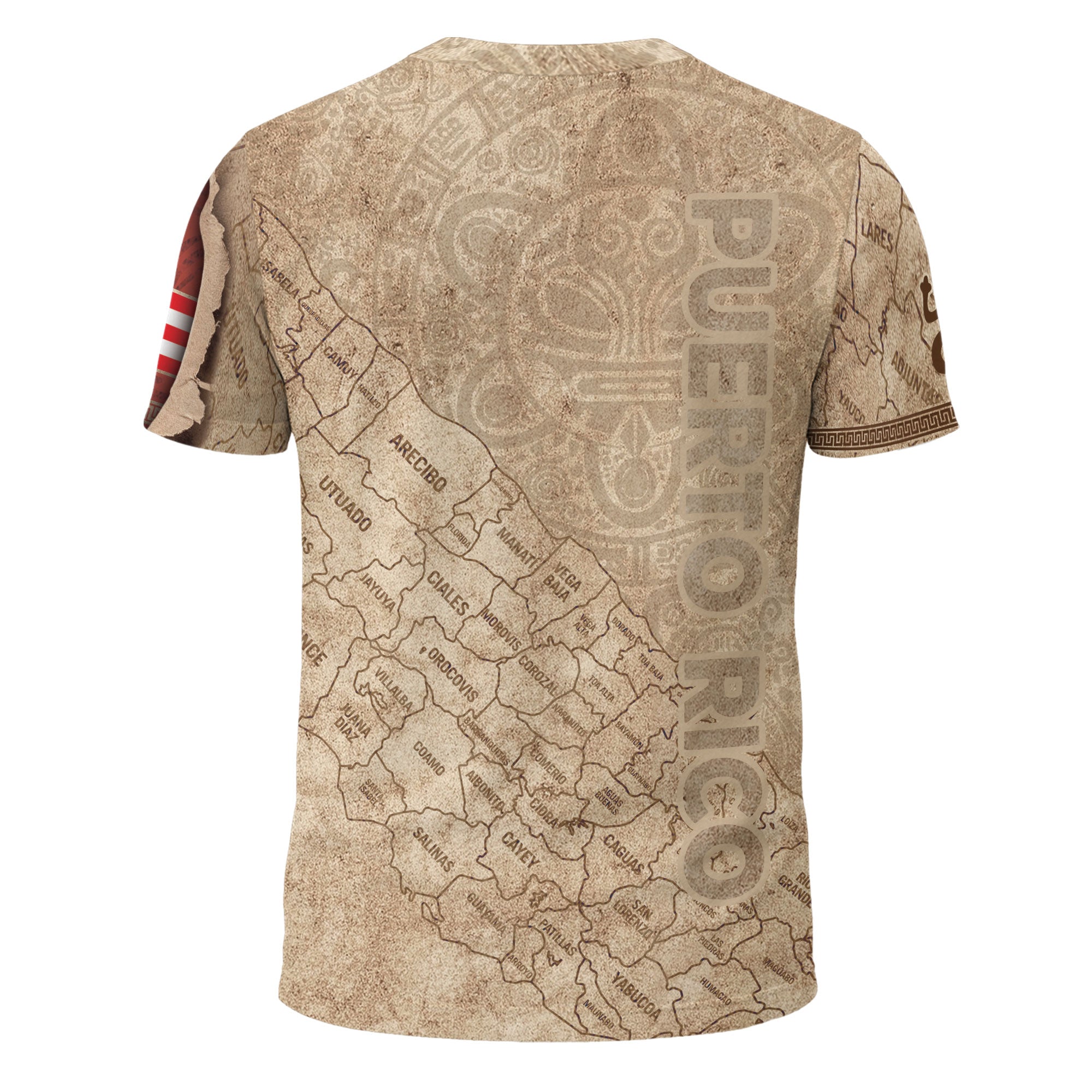 Puerto Rico Map Coqui Frog Hibiscus Garita Heritage Pride Boricua Spirit Shirt