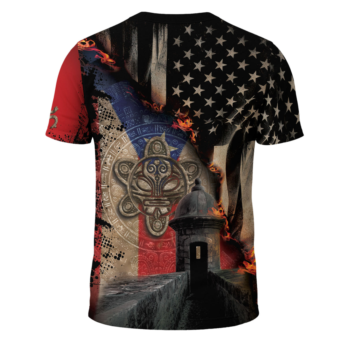 Puerto Rico USA Heritage Garita Taino Pride Boricua Roots Patriotic Spirit Shirt