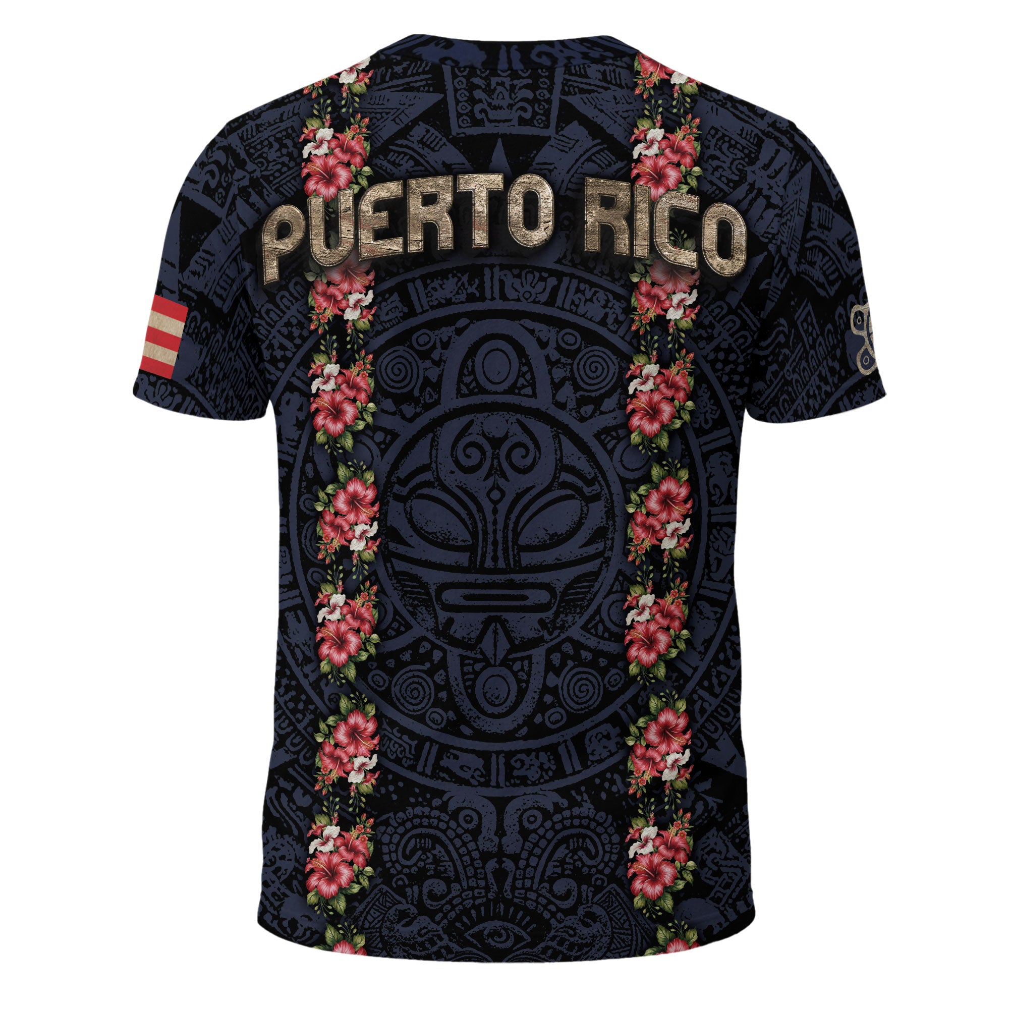 Puerto Rico Virgin Mary Hibiscus Taino Heritage Pride Religious Catholic Shirt