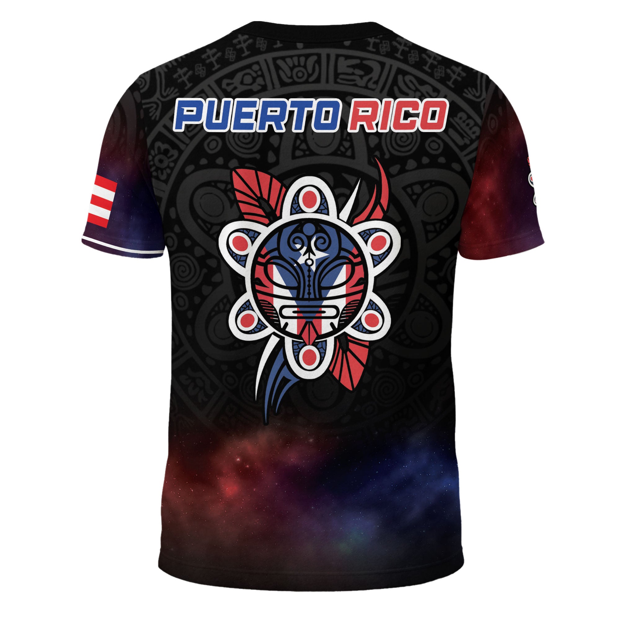 Puerto Rico Coqui Frog Taino Warrior Heritage Boricua Pride Galaxy Nebula Shirt