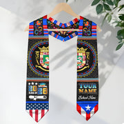 Custom Puerto Rico Graduation Stole 2026 Heritage American Flag Sash Class of 2026