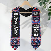 Personalized Puerto Rico Graduation Stole 2026 Taino Heritage Symbols Graduation Sash