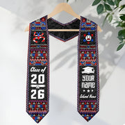 Custom Puerto Rico Graduation Stole 2026 Taino Heritage Coqui Frog Graduation Sash