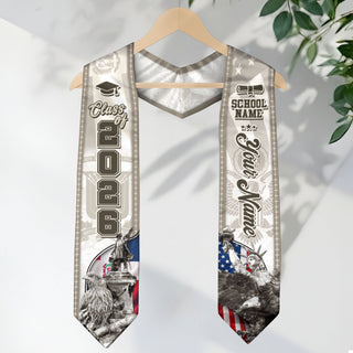 Custom Puerto Rico American Flag Graduation Sash 2026 Liberty Fort Puerto Rican Stole