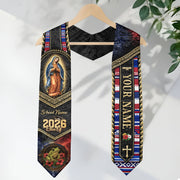 Custom Puerto Rico Graduation Stole 2026 - Our Lady of Guadalupe Coqui Frog Sash