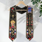Puerto Rico Graduation Stole 2026 - Personalized Name School Coqui Floral Sash