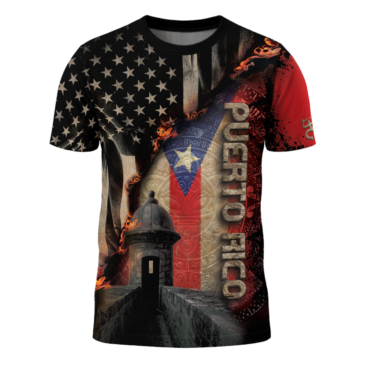 Puerto Rico USA Heritage Garita Taino Pride Boricua Roots Patriotic Spirit Shirt