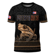 Coqui Frog Puerto Rico Shirt, Taino Heritage Boricua Pride Tribal Culture Pattern, Distinctive 3D T-Shirt Inspired by All Over Print Tee, Northryn Co.